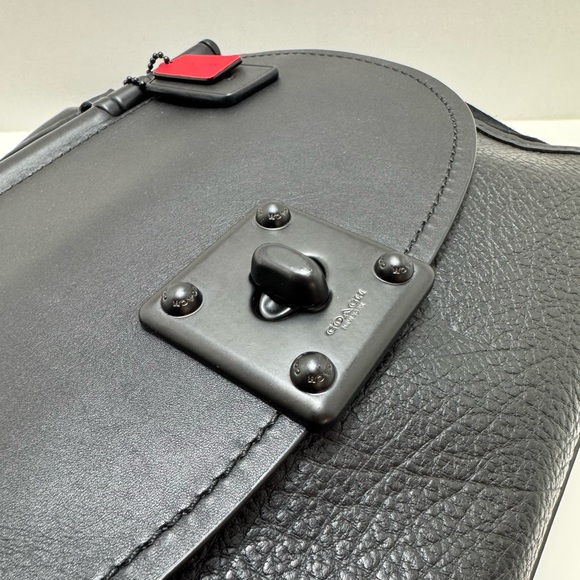 COACH Drifter Carryall in Black Leather & Jet Black Micro Wallet - Picture 13 of 15